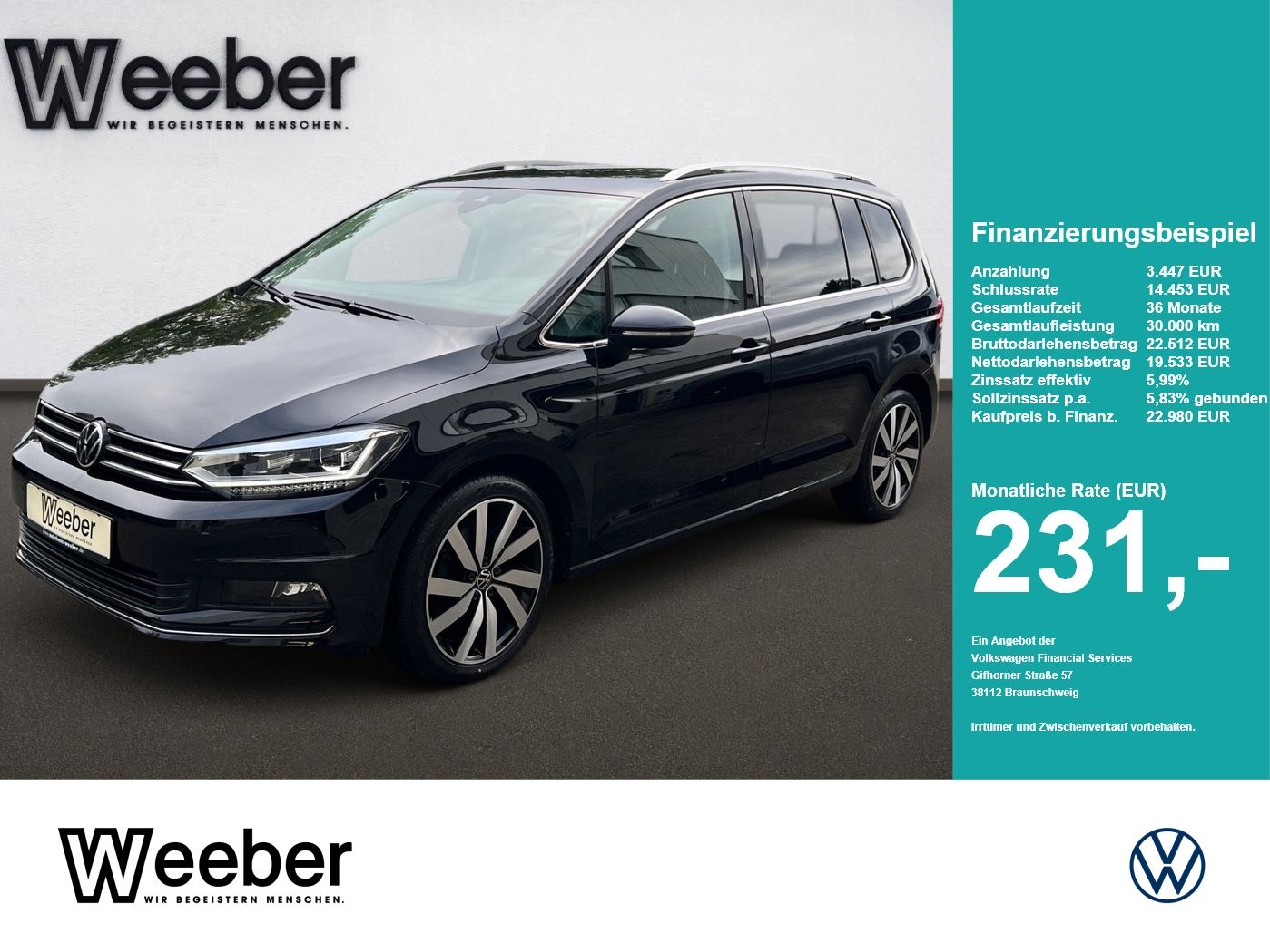 Volkswagen Touran Highline *KAMERA*AHK*NAVI*7-SITZER*MATRIX