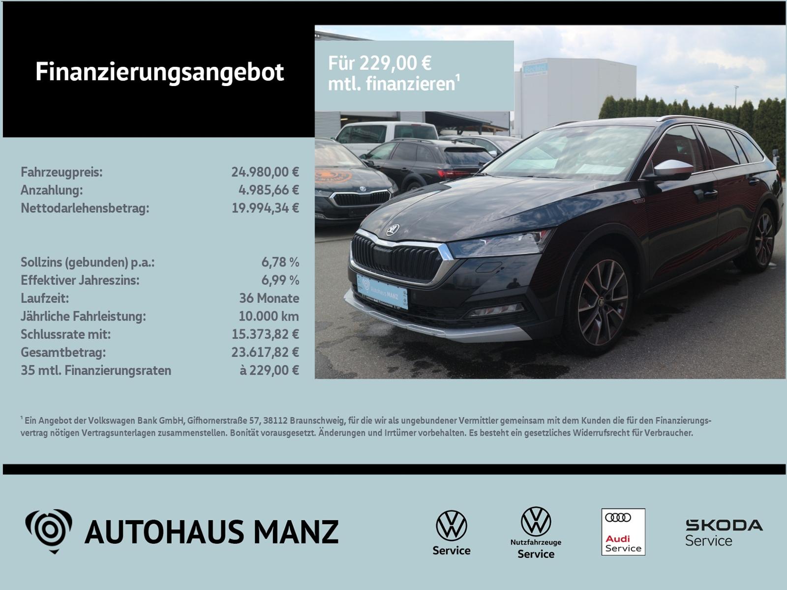 Skoda Octavia Combi 2.0 TDI Scout 4x4 KLIMA LED NAVI A