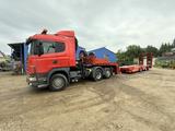 Scania 164 480  6x2 mit Kran und Tieflader - Scania 164 480