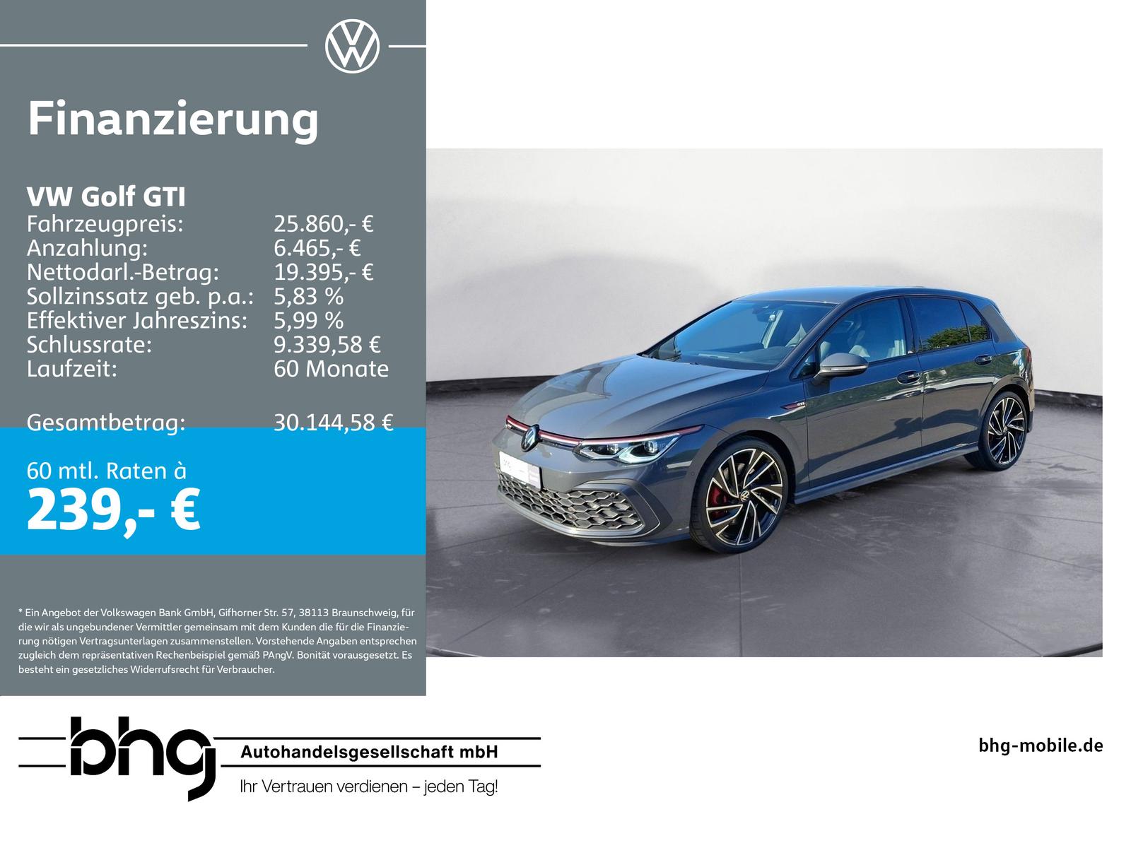 Volkswagen Golf GTI 2,0 TSI OPF  DSG