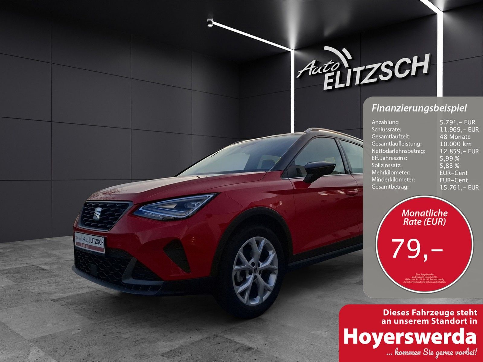 Fahrzeugabbildung SEAT Arona TSI FR-Line LED Navi GRA PDC SH LM