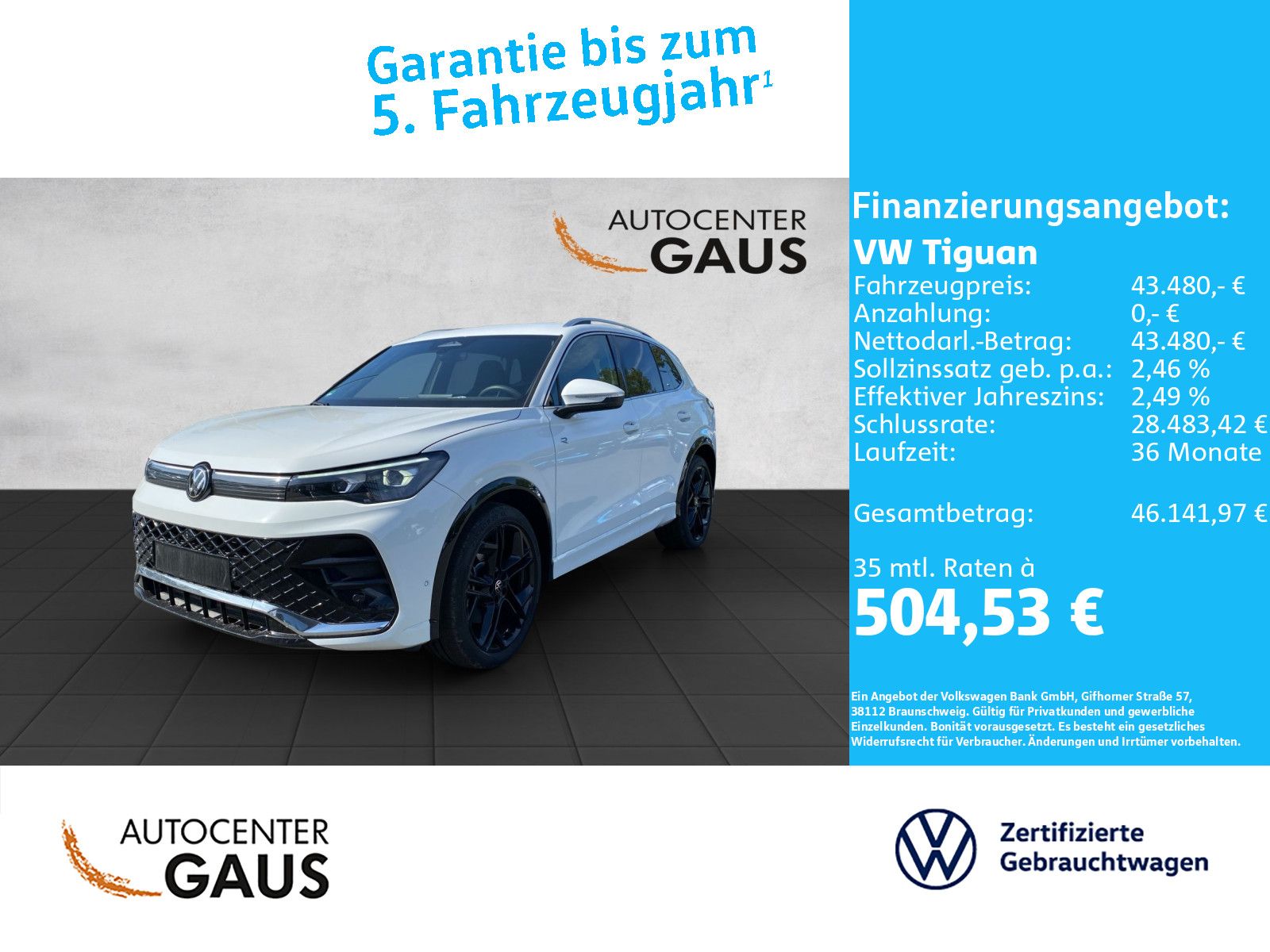 Tiguan R-Line 2.0 TDI DSG AHK*Navi*ACC*Kamera