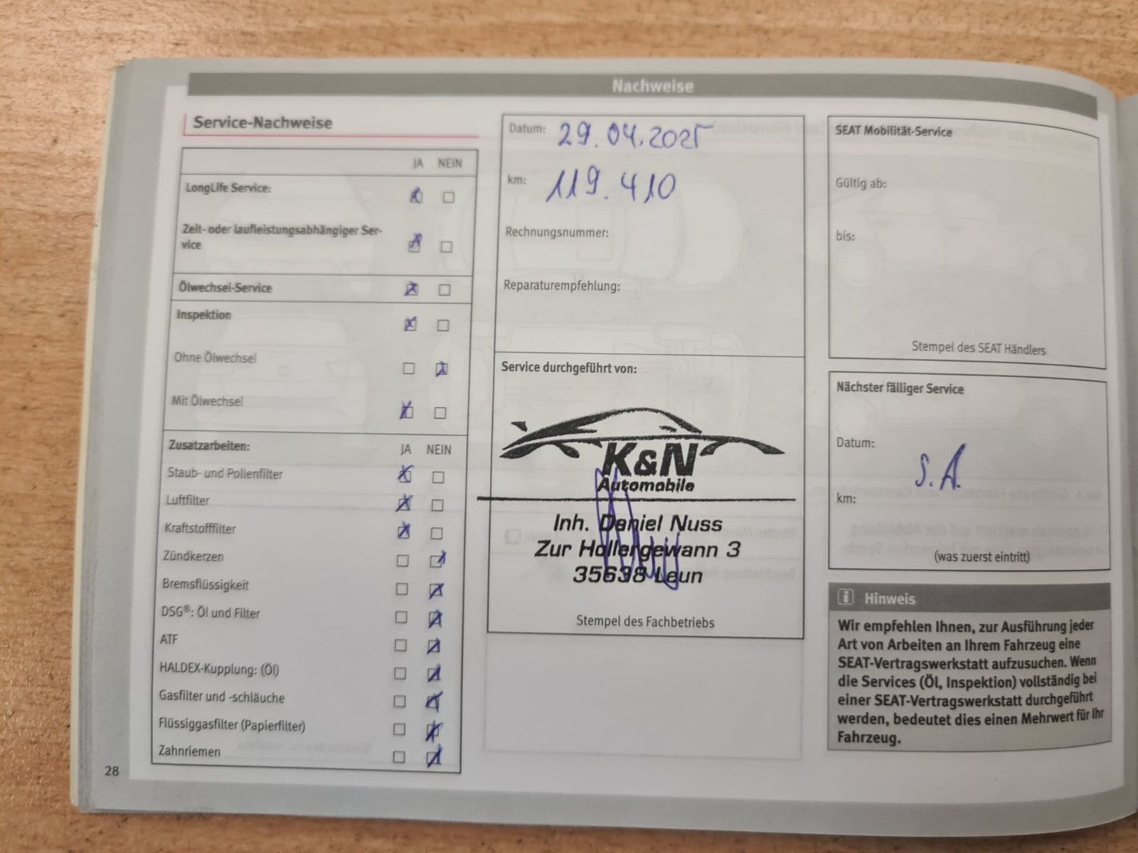 Fahrzeugabbildung SEAT Leon ST FR / KAMERA / SCHECKHEFT / GEPFLEGT