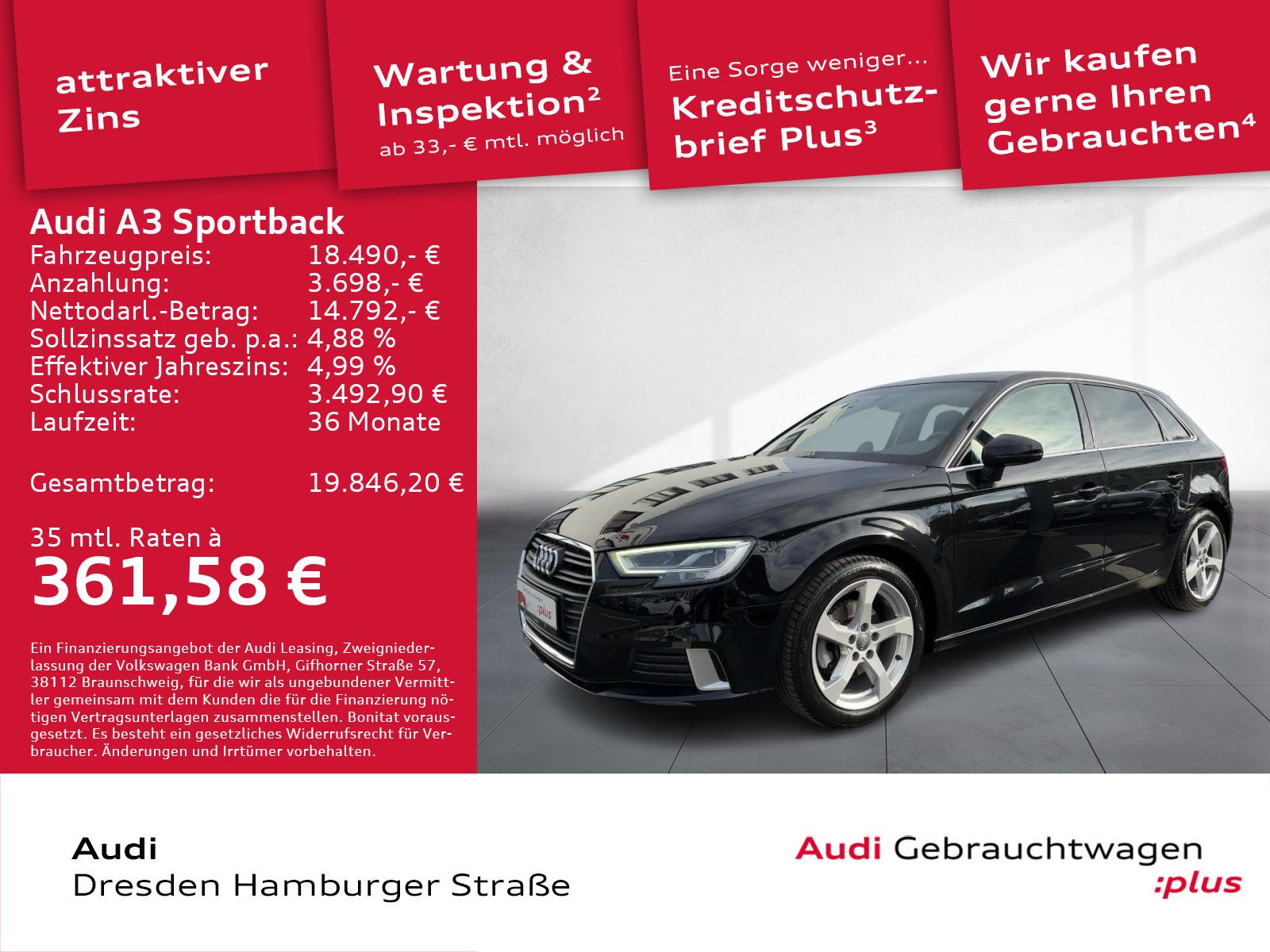 Audi A3 Sportback 30 TFSI Sport LED Navi DAB