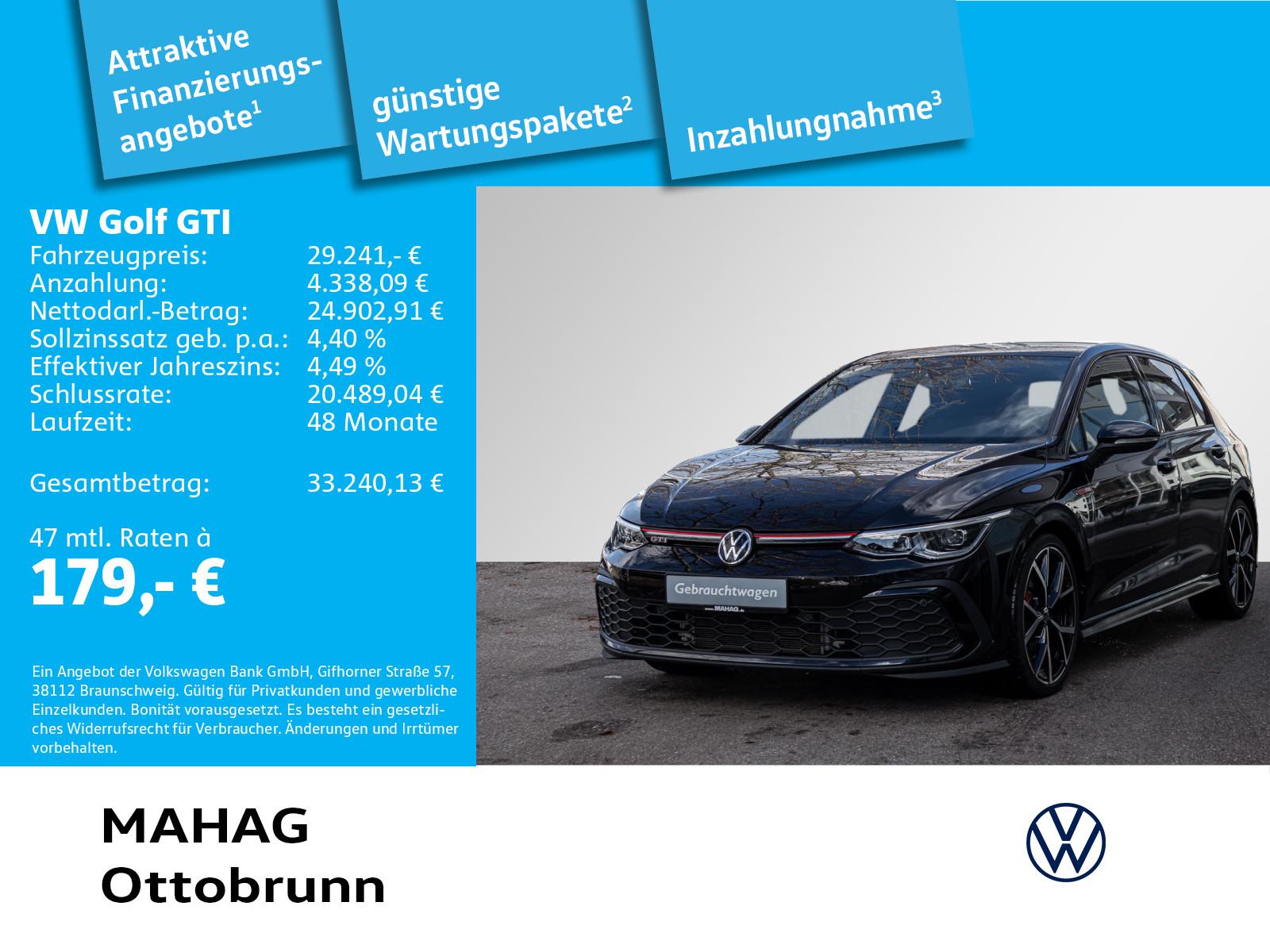 Volkswagen Golf VIII GTI 2.0 TSI LED+ Navi ParkPilot App DS