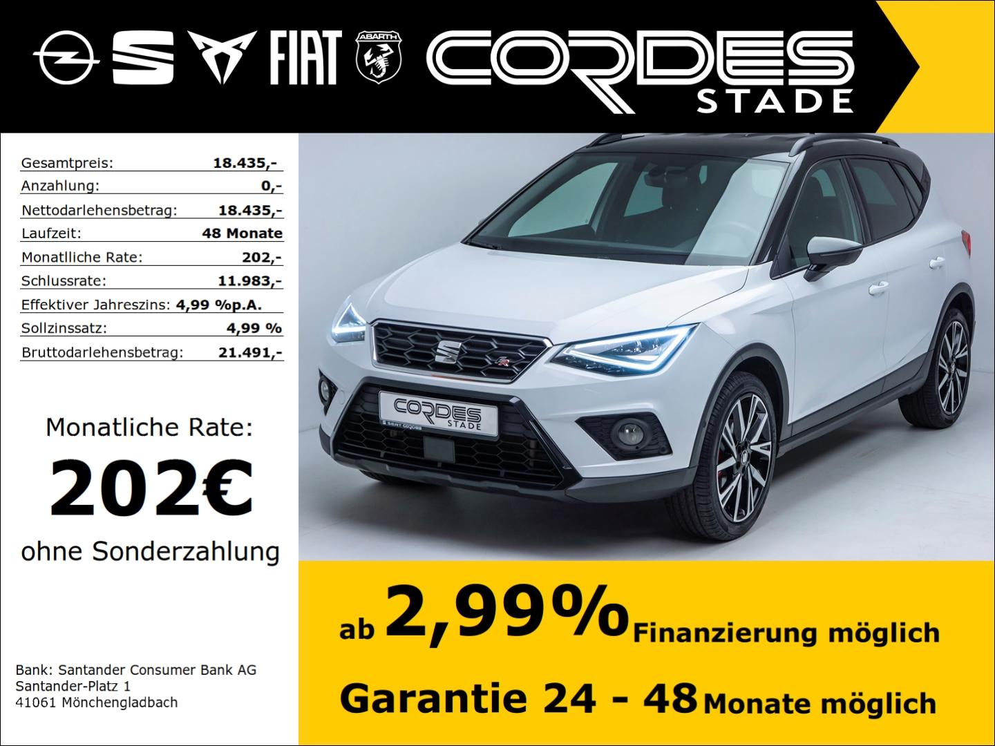 Seat Arona FR 1.0 TSI Automatik ACC PDC v&h  Kamera (
