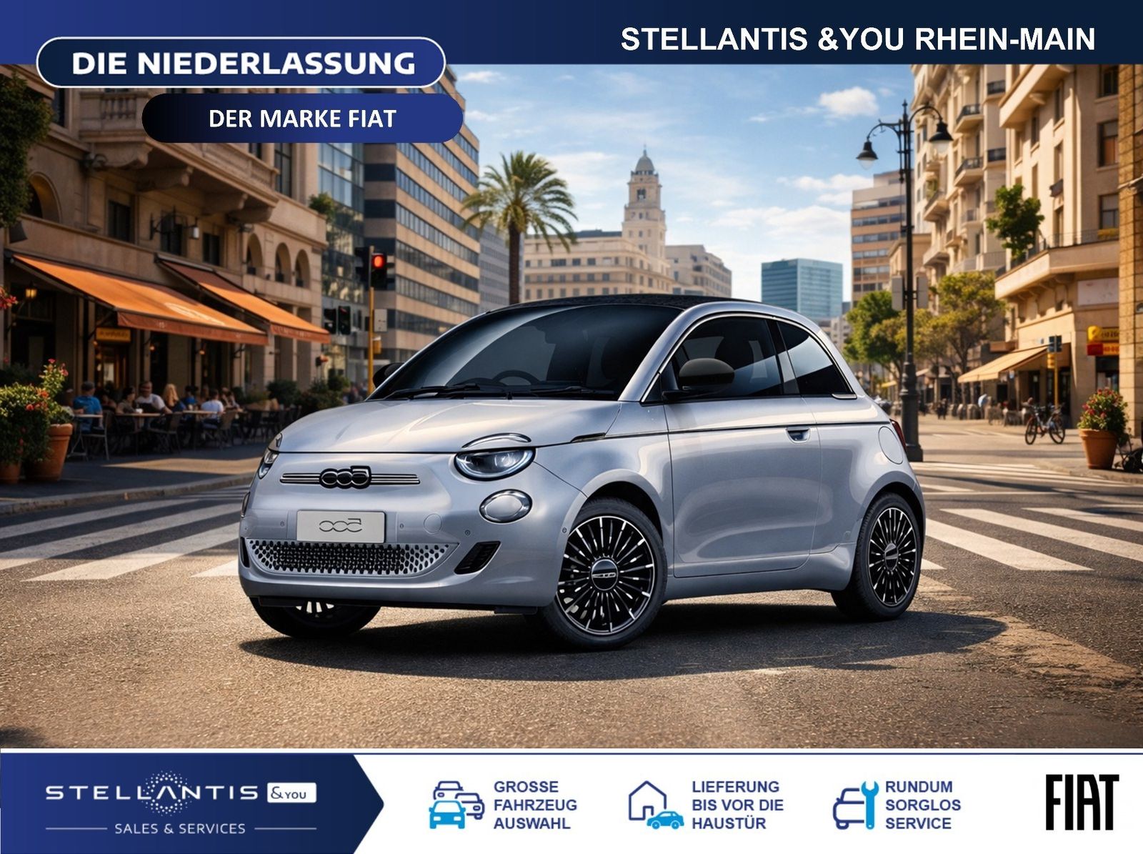 Fiat 500e Cabriolet La Prima Navi JBL ACC + TOP PLUS 