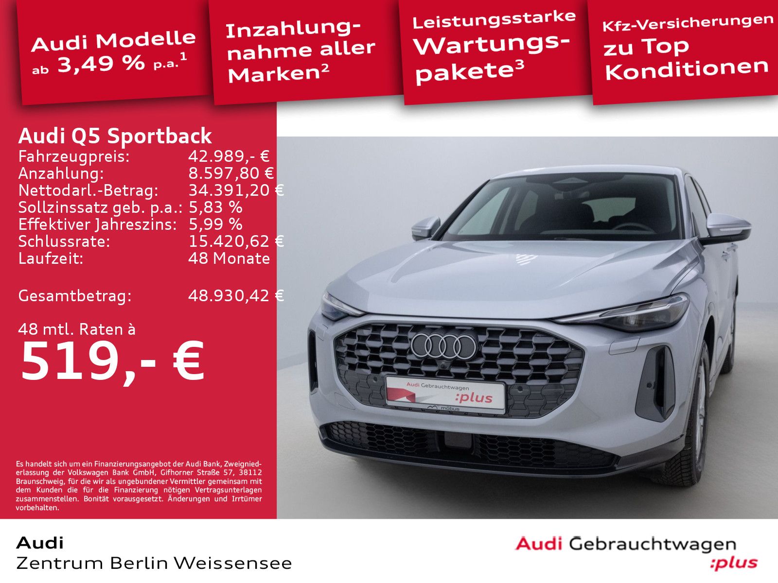 Audi Q5 Sportback TDI QUA 150 kW*AHK*ACC*RFK*LED*APP* imagem 2