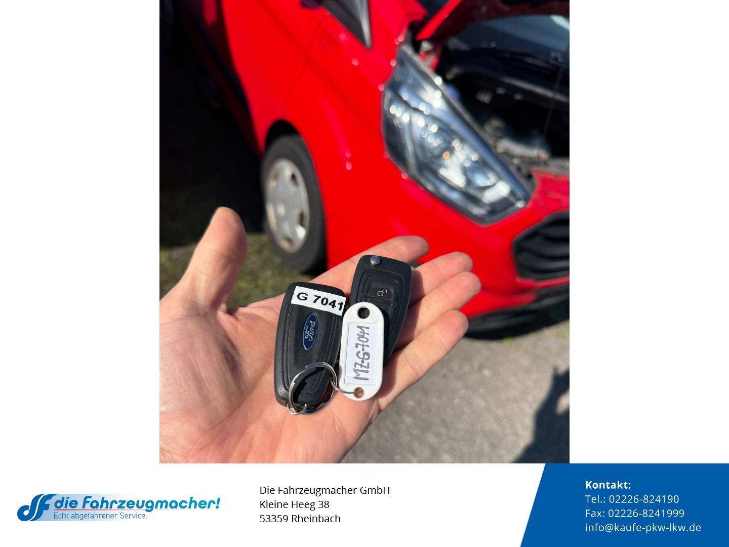 Fahrzeugabbildung Ford Transit Custom Trend *Zahnriemen Schaden*7041