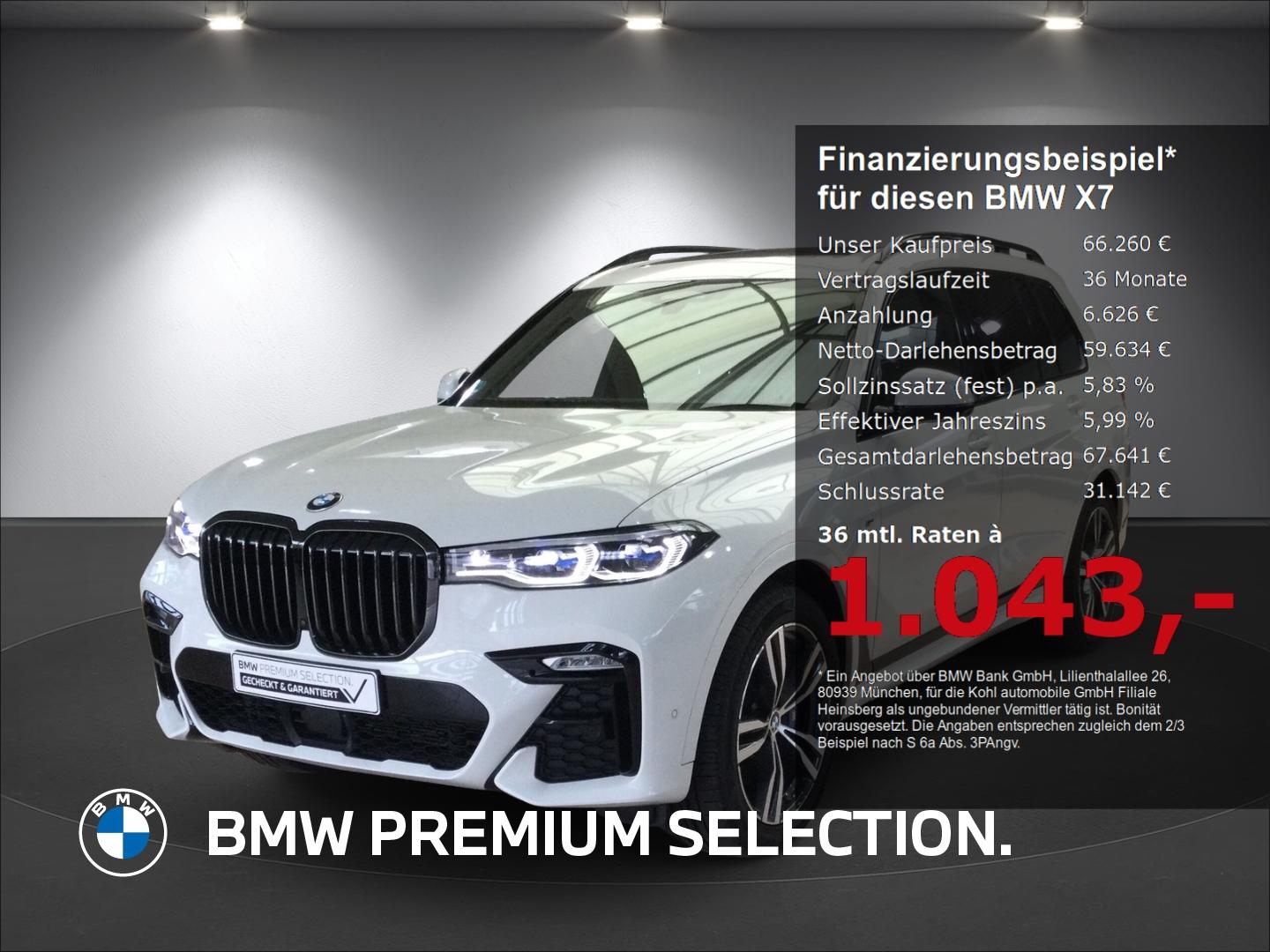 BMW X7 xDrive 40i M Sport Anhängerkupplung Sky Loung