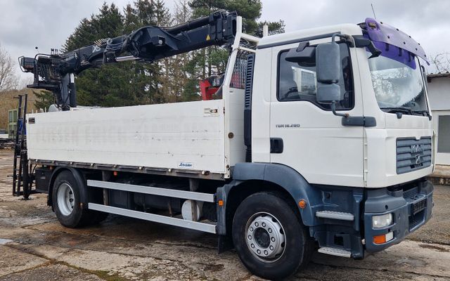 MAN TGM 18.280  Fg Baustoff mit Hiab Kran Euro 4