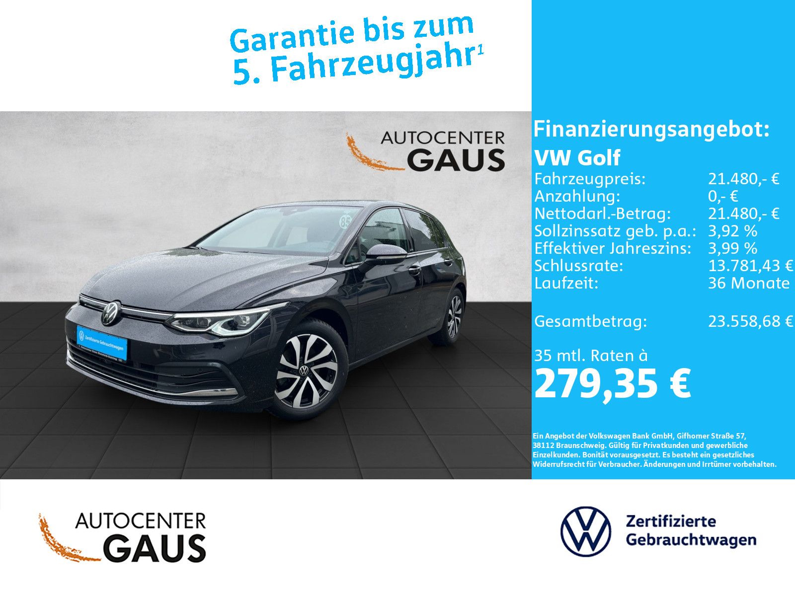 Golf VIII Active 1.5 TSI AHK*LED*Kamera*ACC*Navi