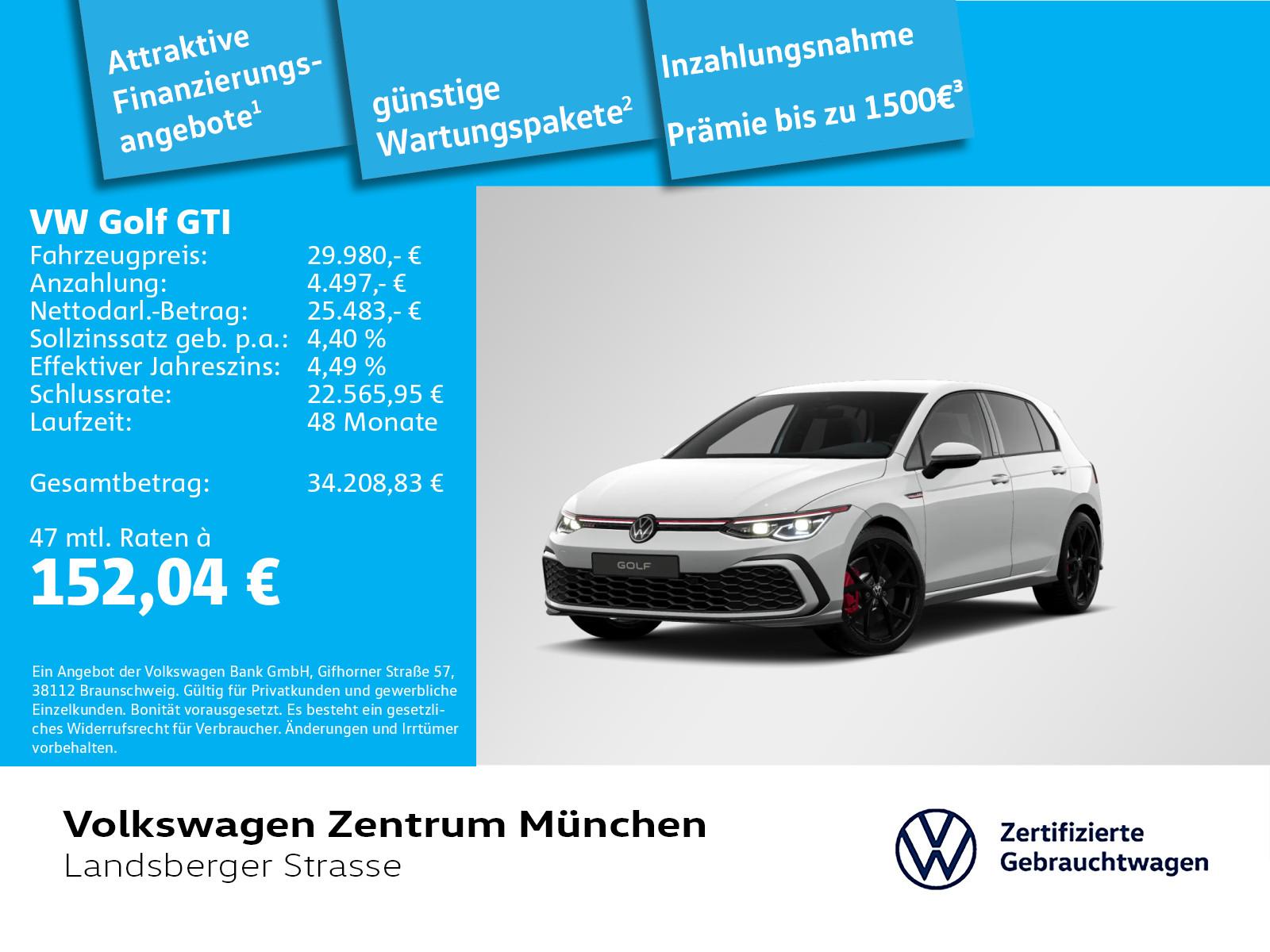 Volkswagen Golf VIII GTI 2.0 TSI AHK Navi IQ.Light RearView