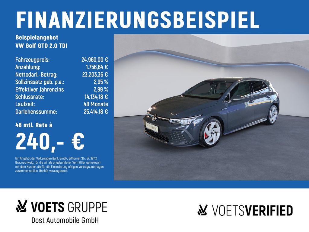 Golf GTD 2.0 TDI AHK+LED+RearView+PDC+KLIMA