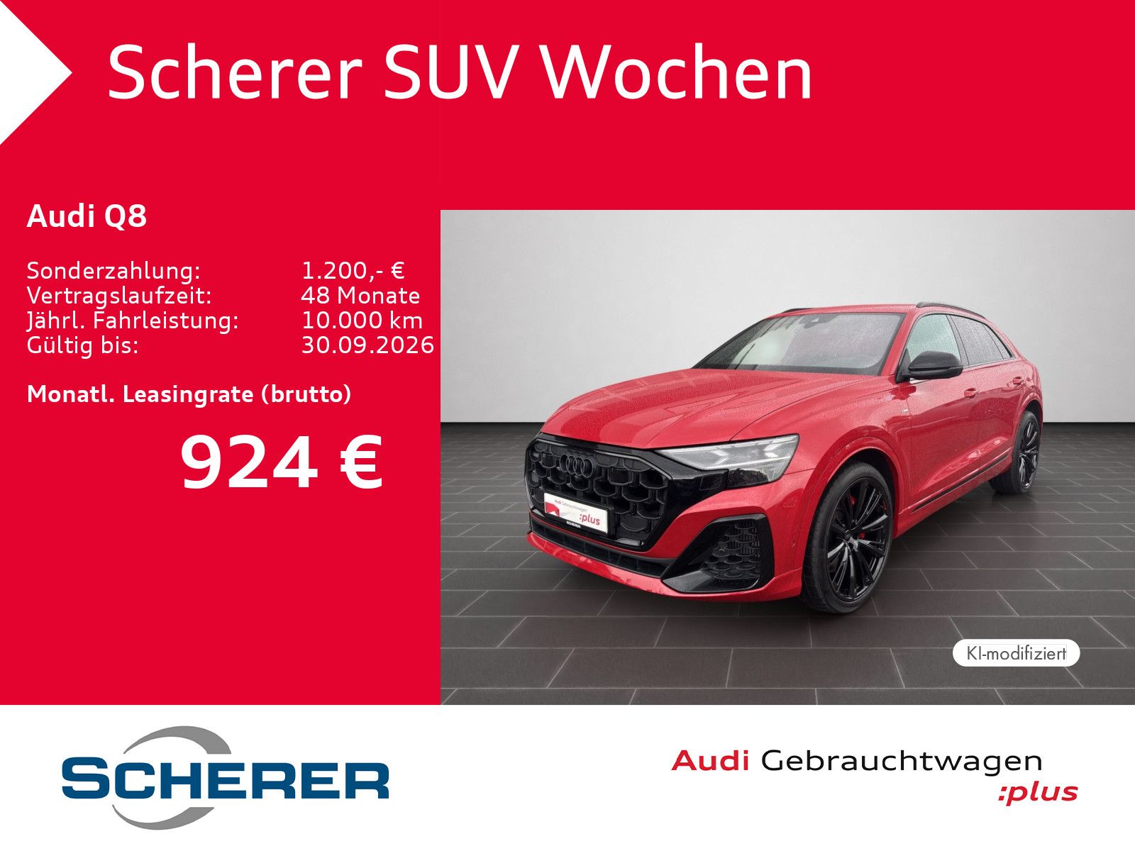 Audi Q8 55 TFSIe S line qua. MATRIX AHK 360° B&O
