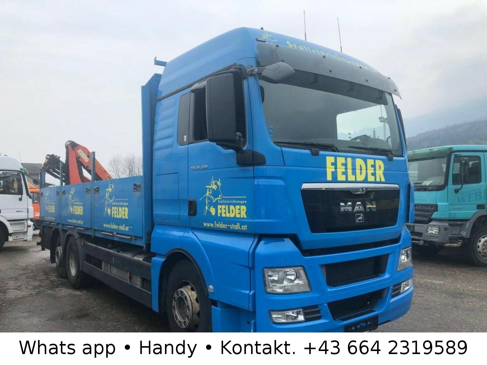 MAN TGX 26.400  6x2-2 Pritsche mit Kran Eu 5 Bj 2008