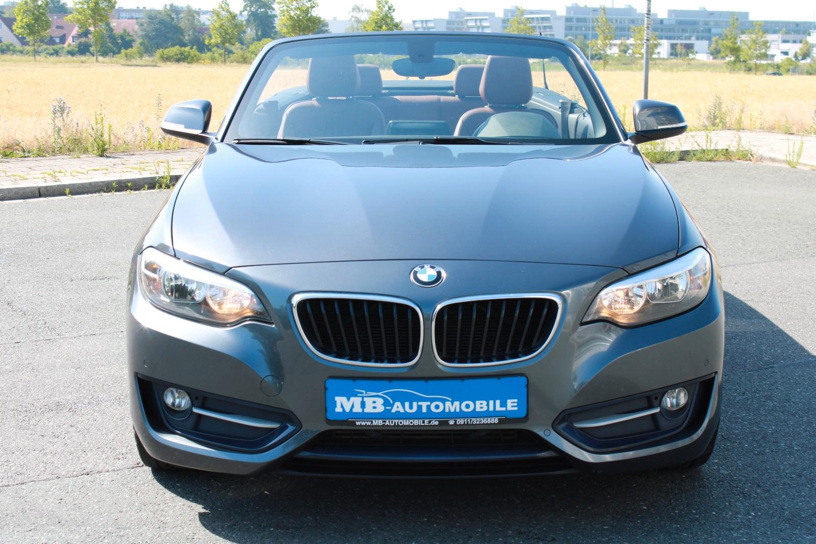BMW 218d Cabrio Sport Line Navi Leder Klima Tempomat