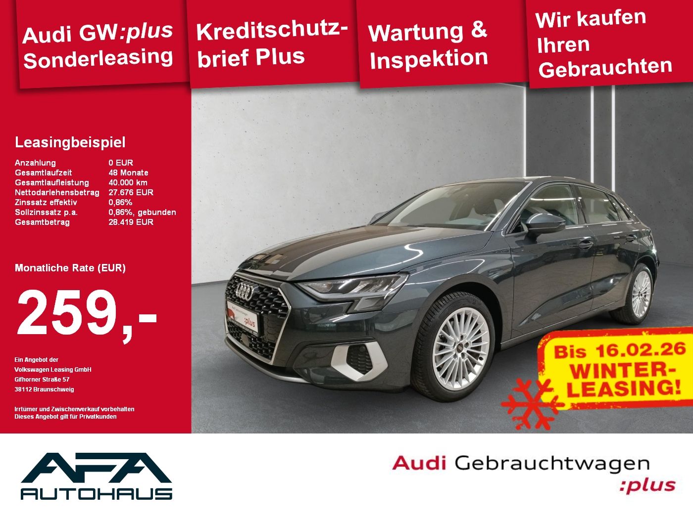 Audi A3 Sportback 35 TFSI Adva. Smart.Int*PDC*GRA*SHZ