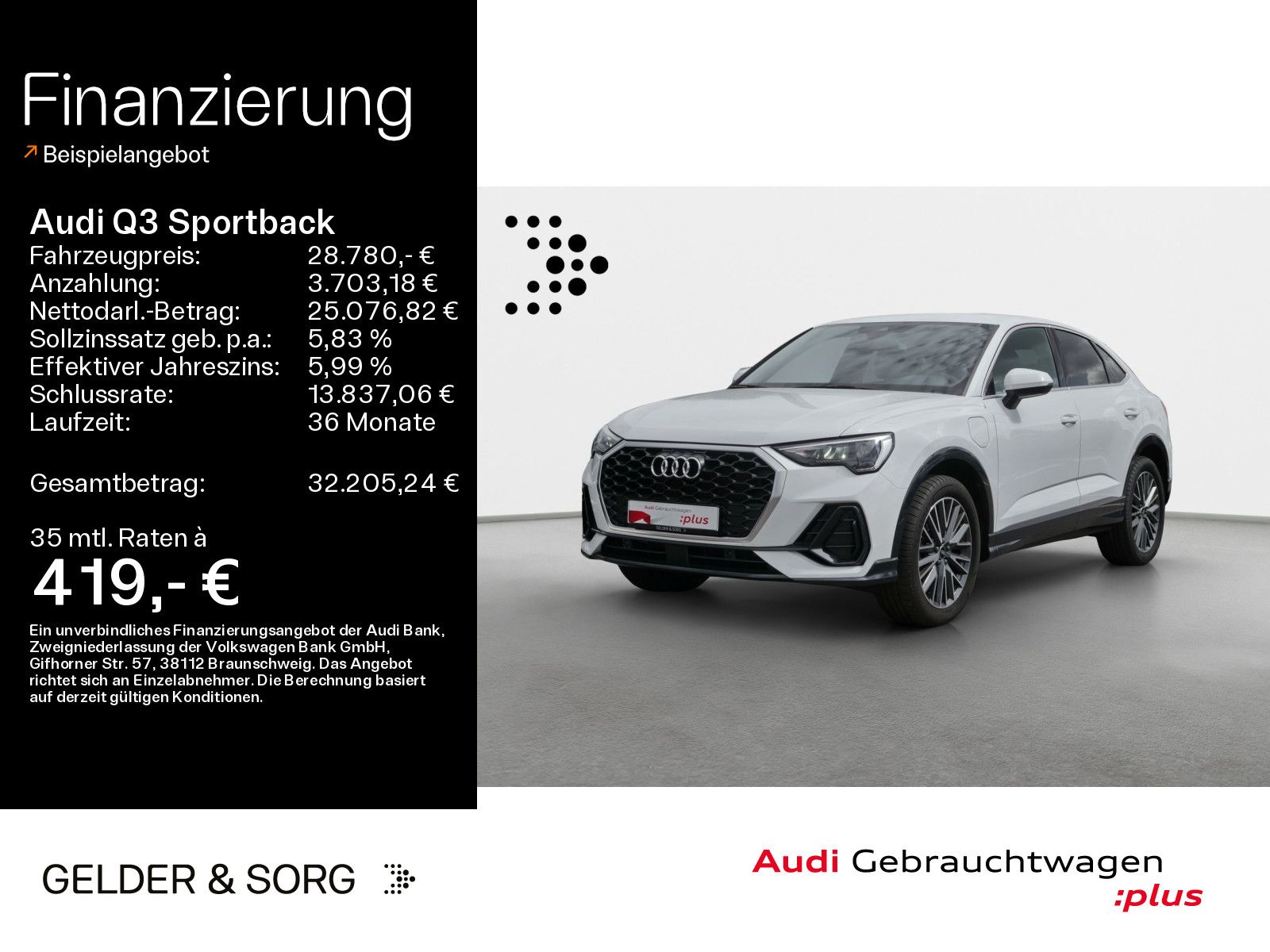 Audi Q3 Sportback 45 TFSIe S line LED*AHK*EPH+