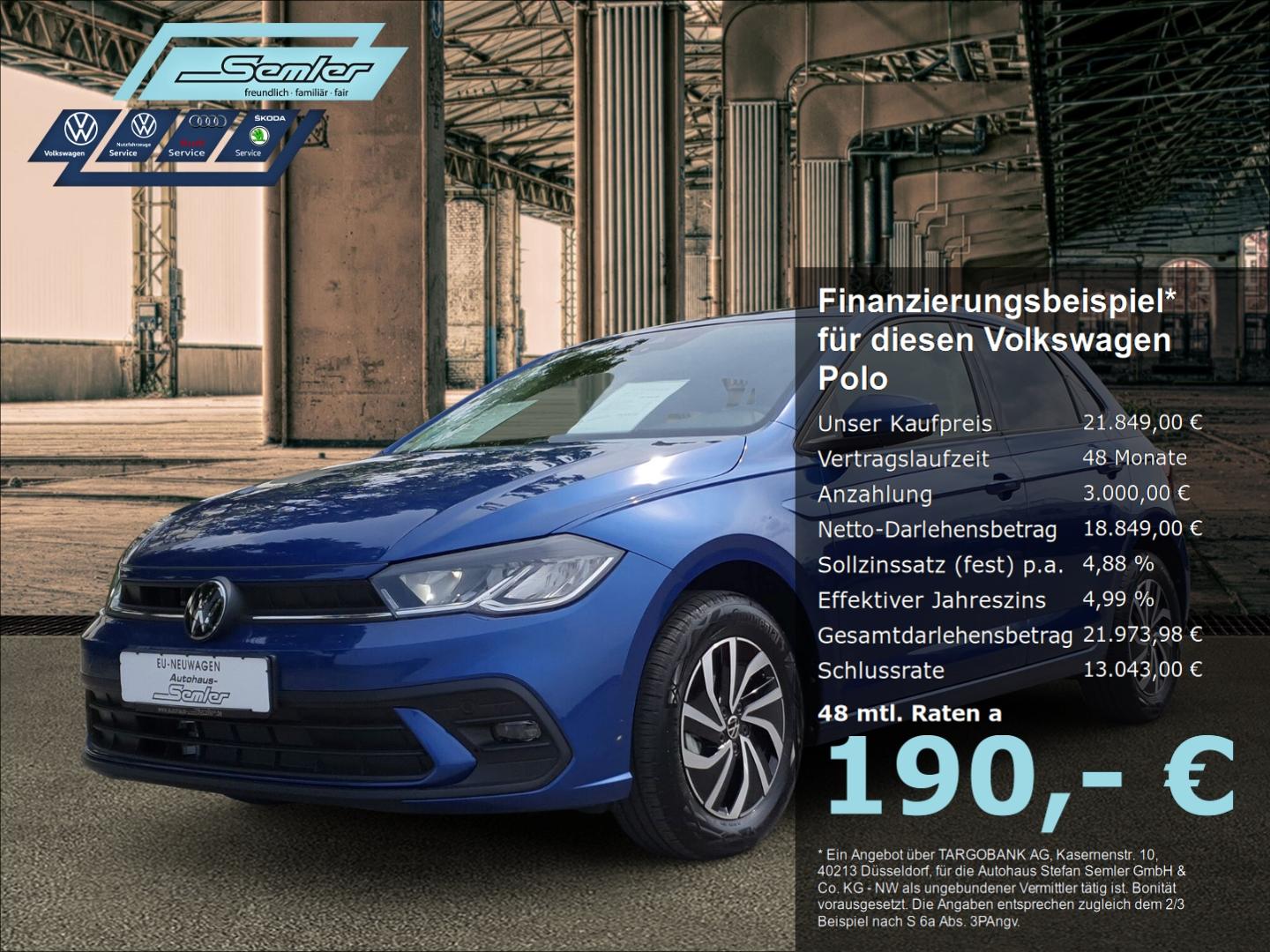 Volkswagen Polo 1.0 Life DSG LED SHZ R-KAM APP KLIMA PDC