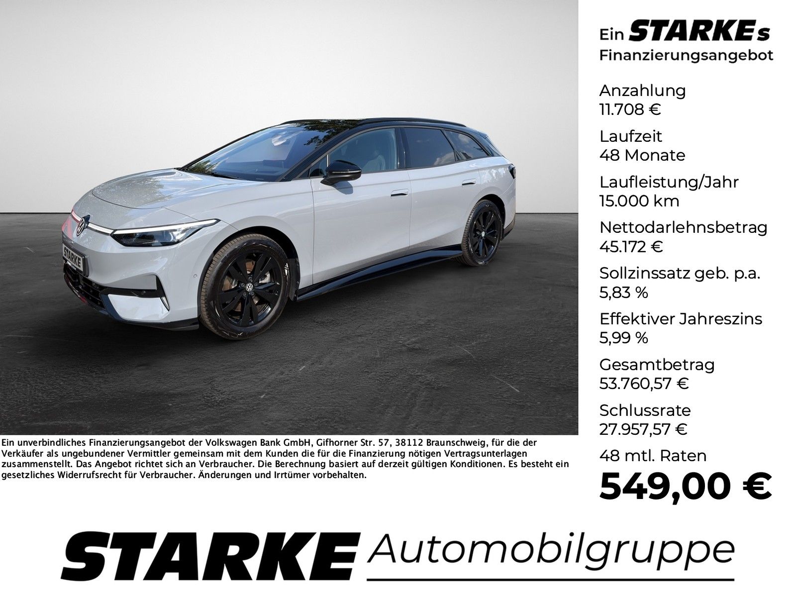Volkswagen ID.7 Tourer Pro S  HeadUp AHK Navi LED Kamera PD