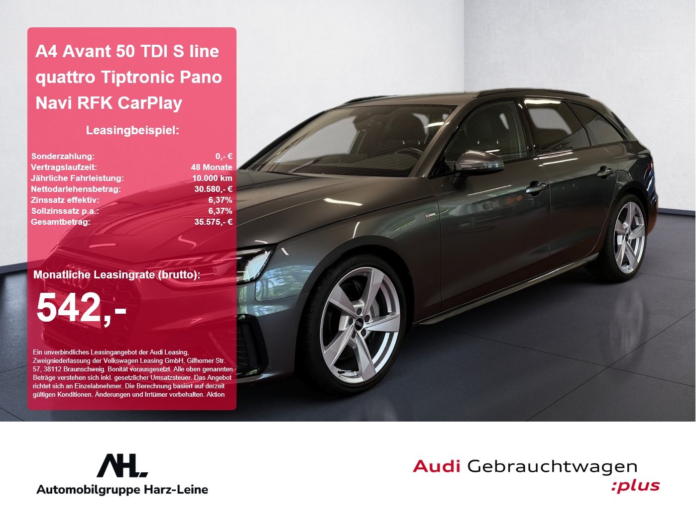 Audi A4 Avant 50 TDI S line quattro Tiptronic Pano Na