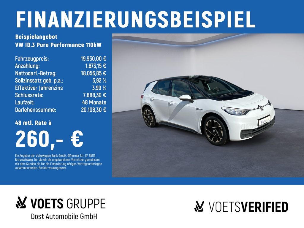 ID.3 Pure Performance 110kW PDC+LED+NAVI