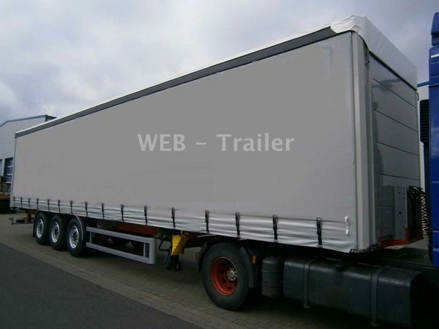 Web-Trailer 3-Achs Schiebeplane + Bordwand + FLEXSTRAP