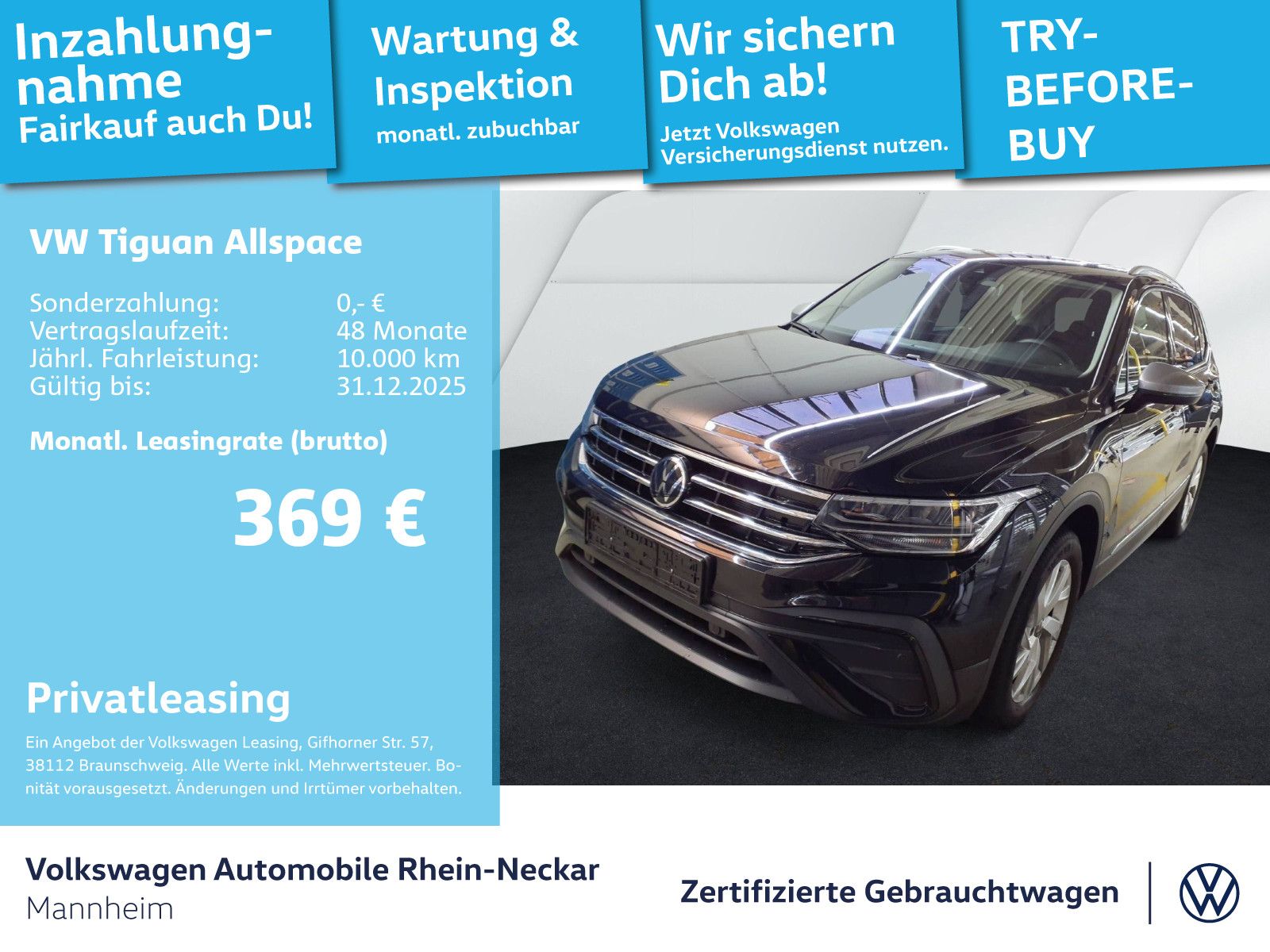 Volkswagen Tiguan Allspace 2.0 TDI Life DSG 7-Sitzer AHK Na