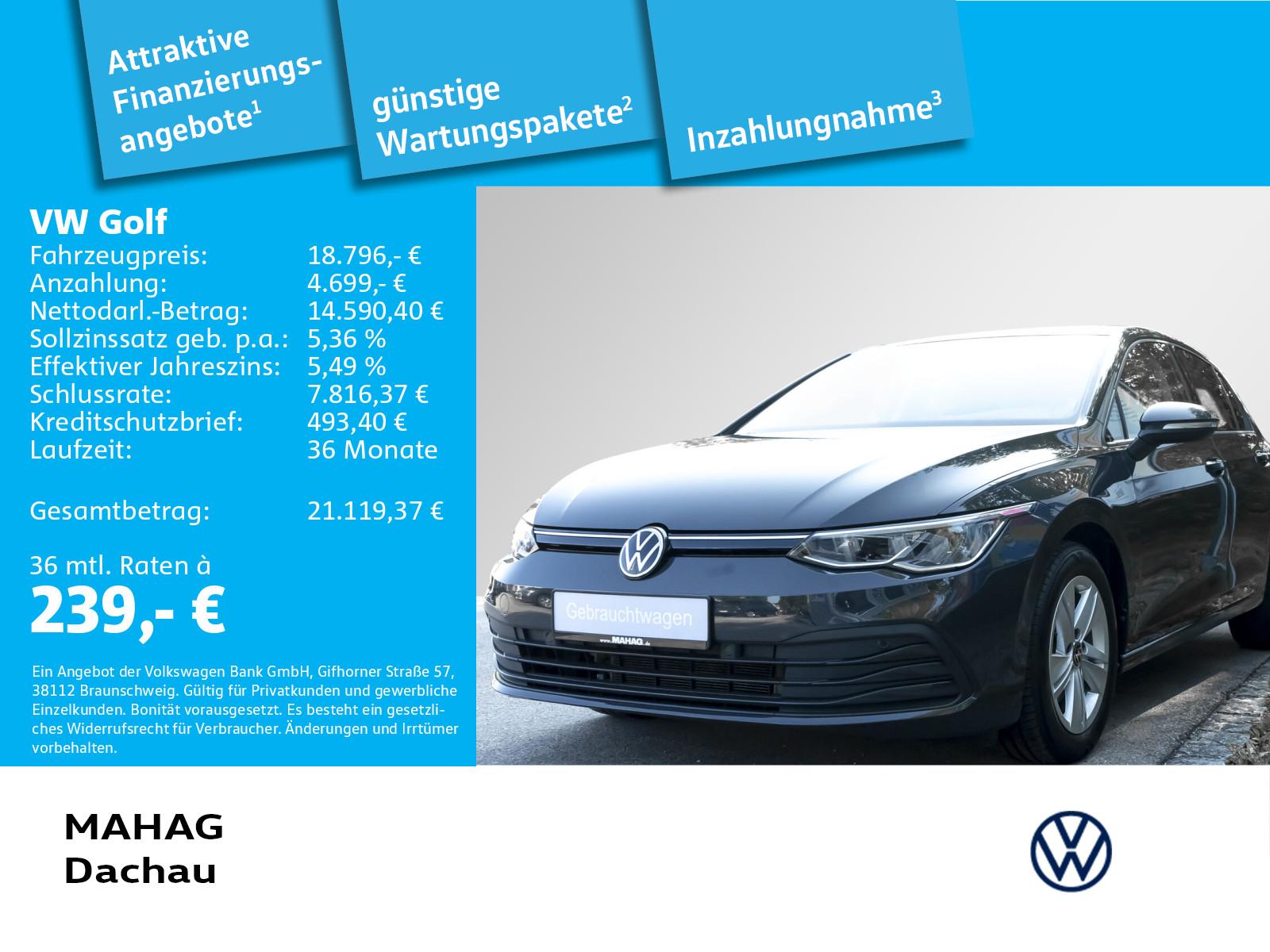 Volkswagen Golf VIII Life 2.0 TDI LED Navi ParkPilot App DS, миниатюра 23