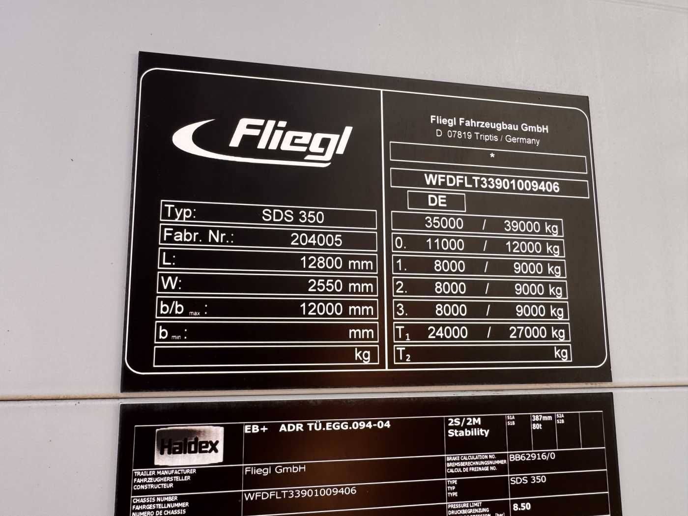 Fahrzeugabbildung Fliegl SDS 350 Schiebeplane+Verdeck XL SAF 20.900Km