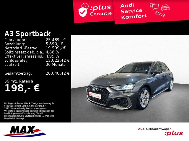 A3 Sportback 30 TDI S LINE LED+KAMERA+MMI NAV+VC