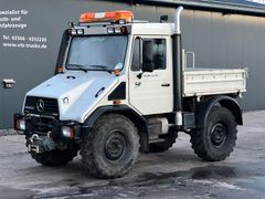 Unimog U 90 m. Hydraulik Frontzapfwelle Kipper