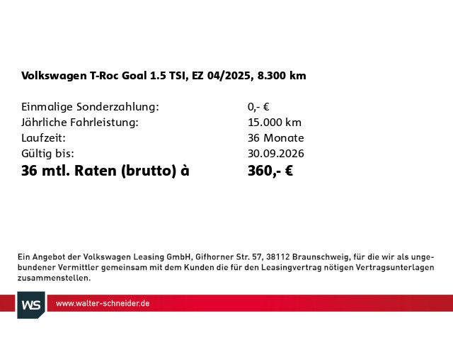 Volkswagen T-Roc 1.5 TSI Goal Navi LED AHK foto 3