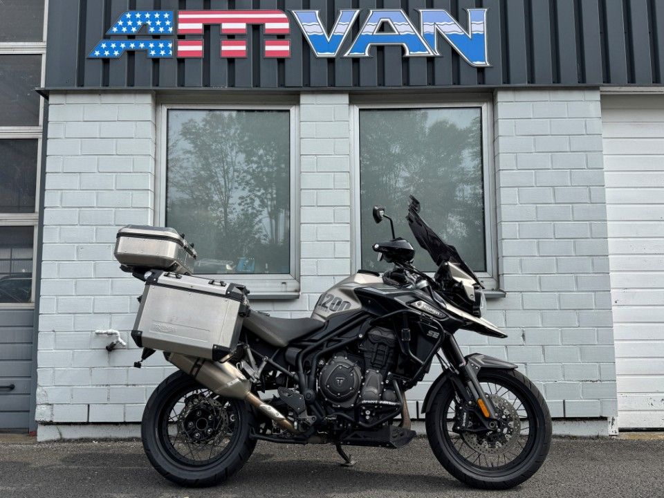 Fahrzeugabbildung Triumph Tiger 1200er Desert Edition Koffer Bügel Scheibe