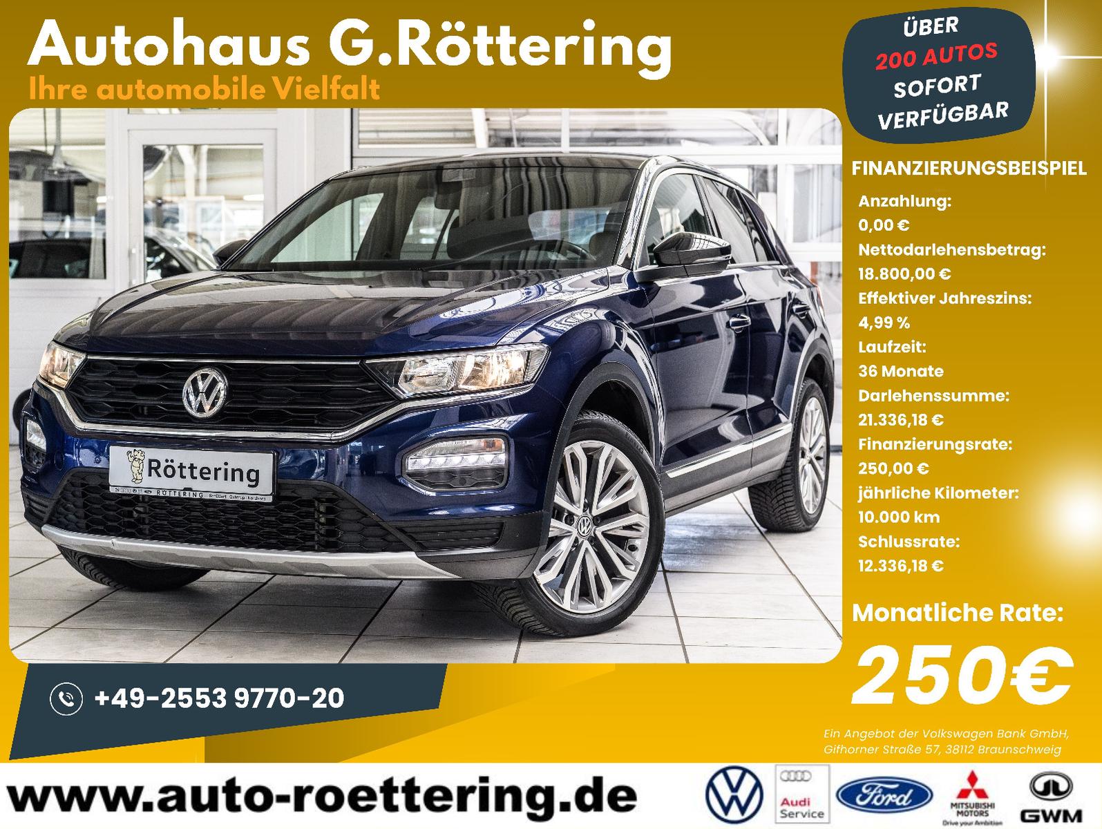 Volkswagen T-Roc 1.5 UNITED +Bicolor +AHK +LM 18"AW+Navi