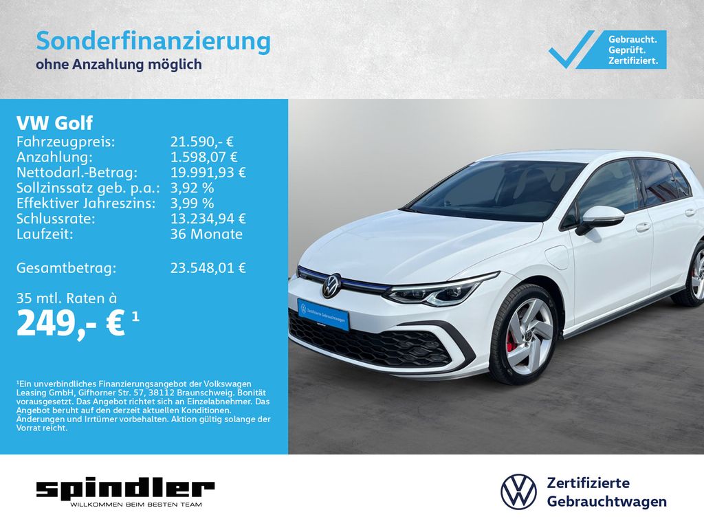 Golf VIII GTE 1.4 eHybrid DSG / Navi, LED+, RFK