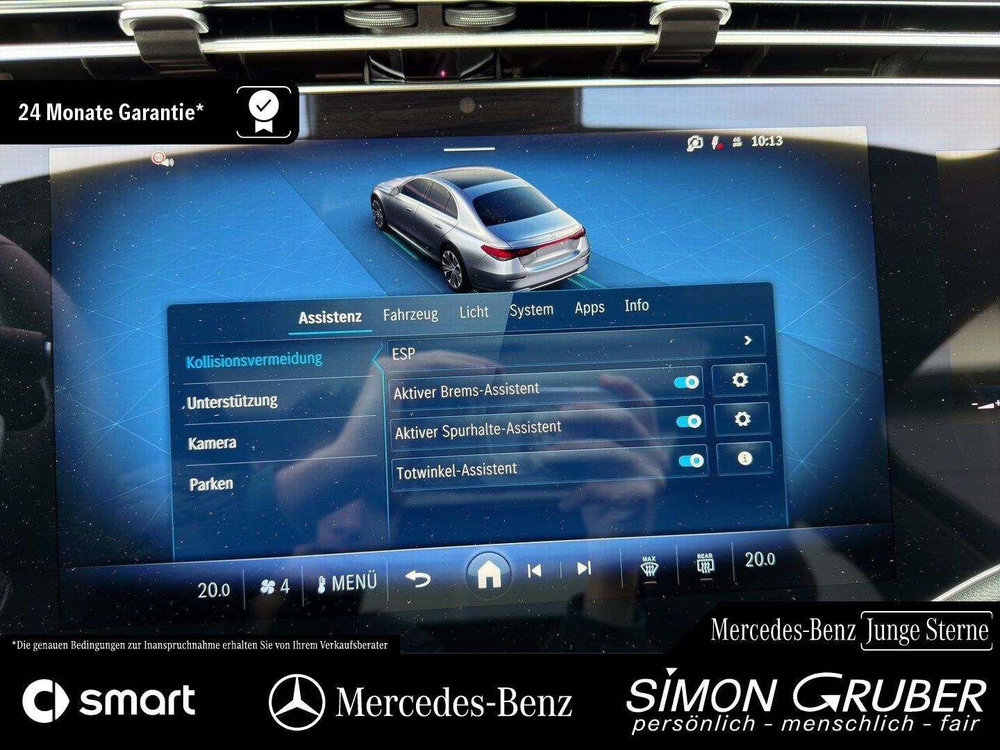 Fahrzeugabbildung Mercedes-Benz E 220 d AMG Night Pano Superscreen Burm4D 20Zoll