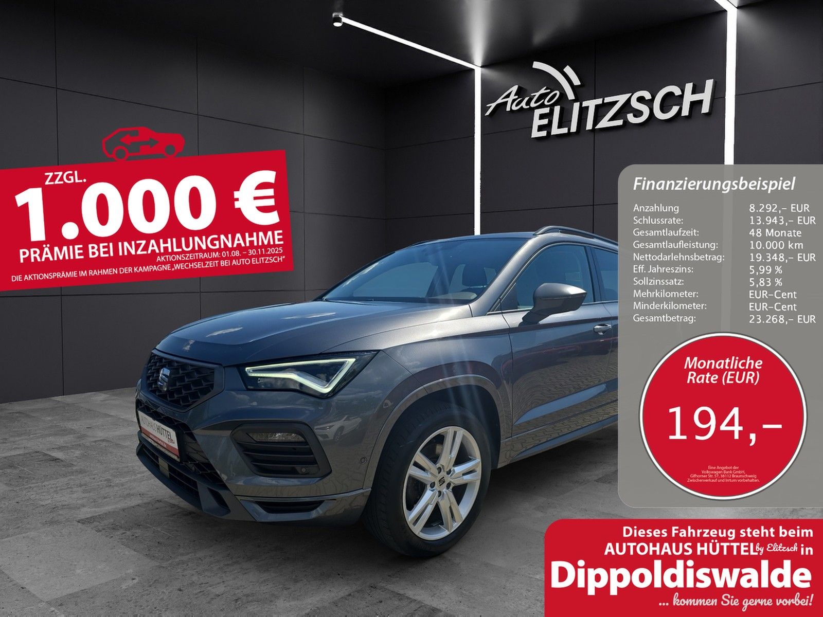 Fahrzeugabbildung SEAT Ateca FR 2.0 TSI 4Drive DSG KAMERA KLIMA NAVI