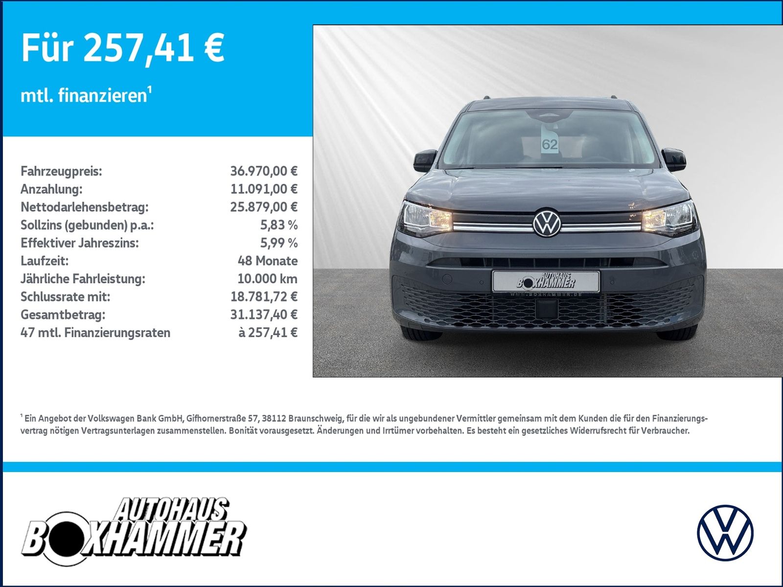 Volkswagen Caddy 2,0 TDI DSG Life AHK SHZ SIDE.ASSIST foto 3