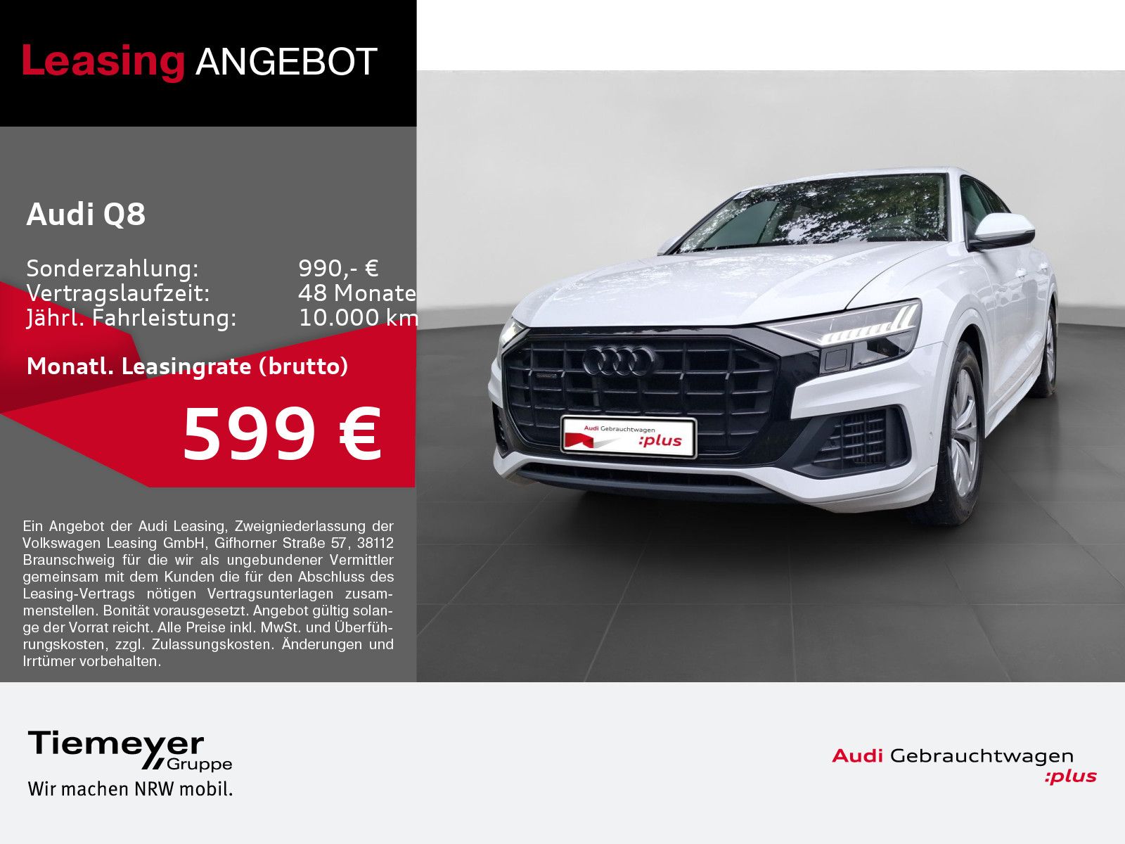 Audi Q8 55 TFSI Q AHK LM19 BuO OPS+ MATRIX