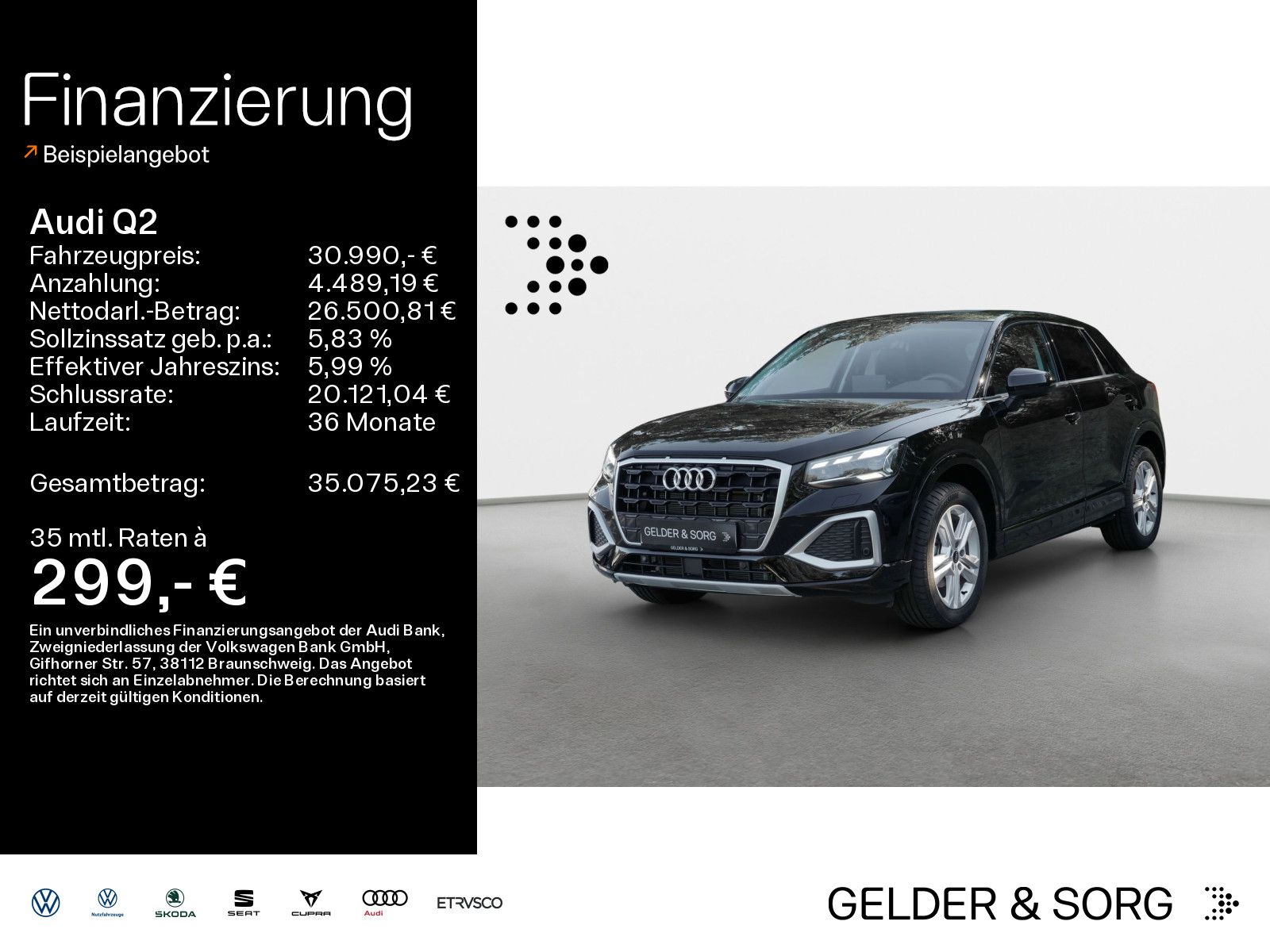 Audi Q2 advanced 35 TFSI Matrix*RFK*AHK*Virtual