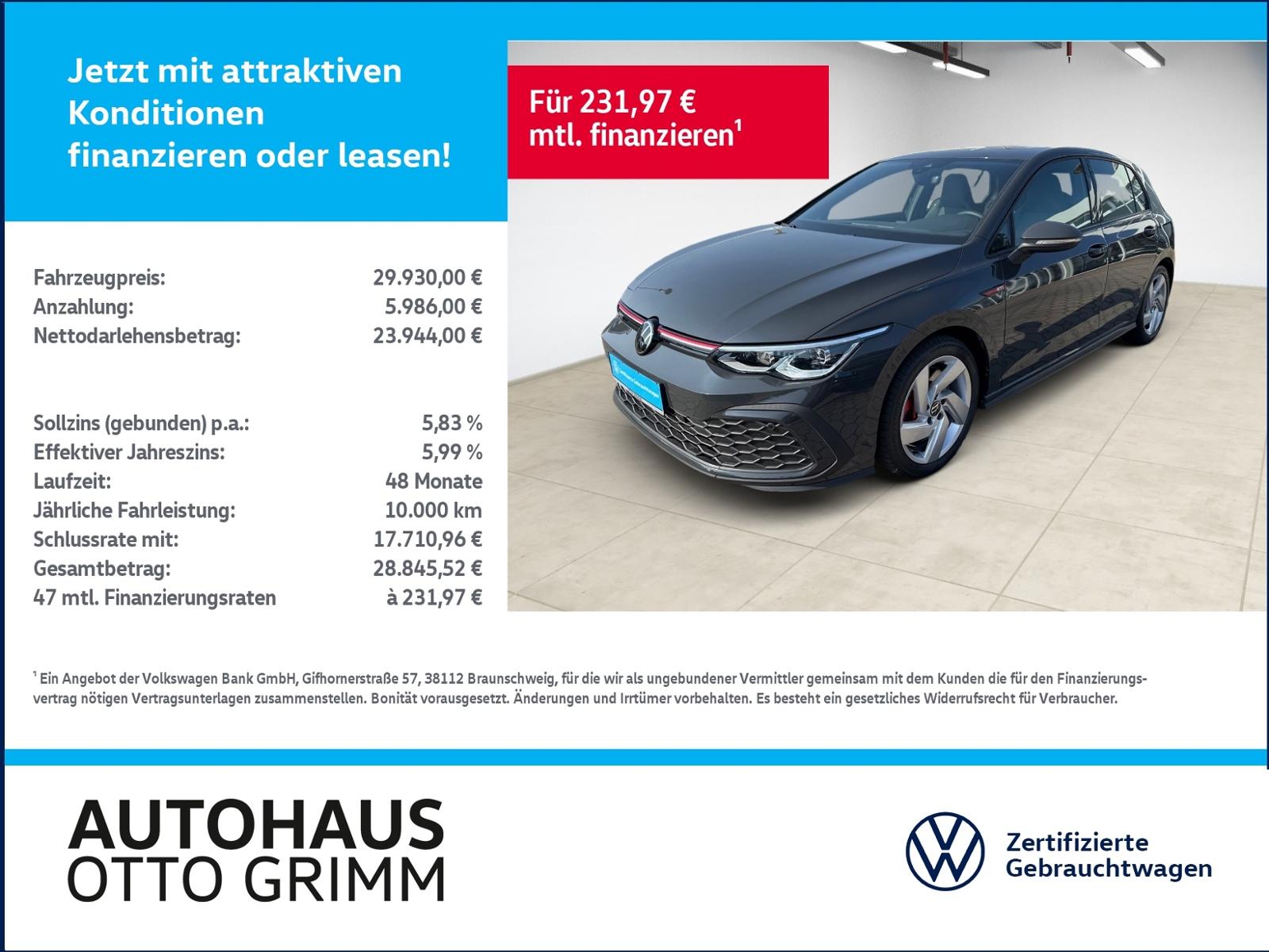 Volkswagen Golf VIII 2.0 TSI GTI DSG LED DAB+