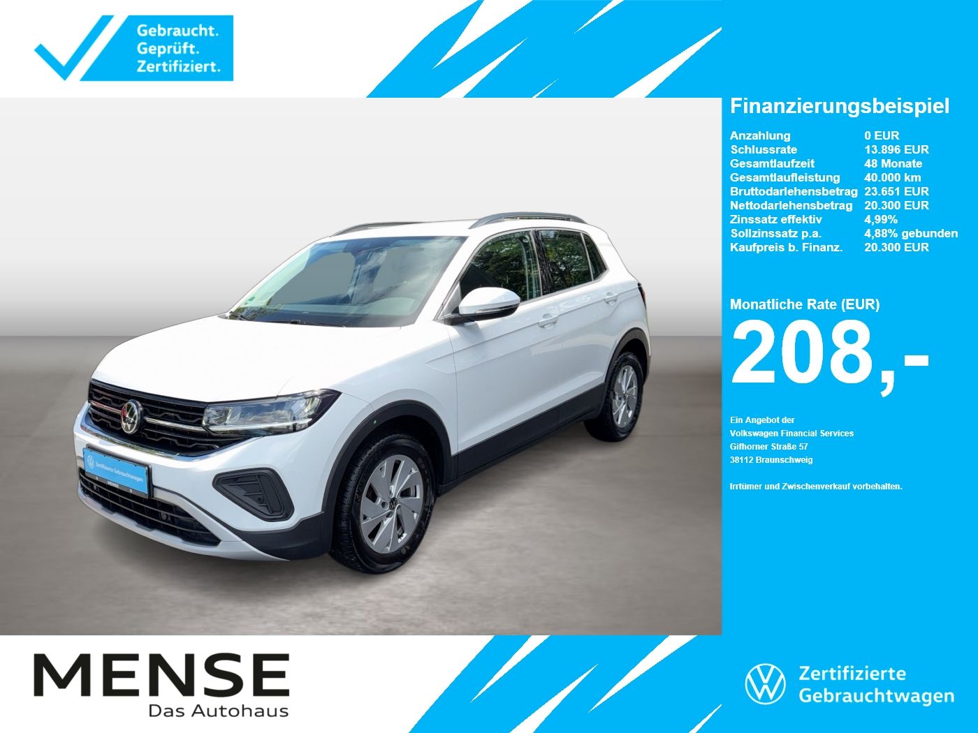 Volkswagen T-Cross 1.0 TSi Life CarPlay|ACC|LED|VirtualCP
