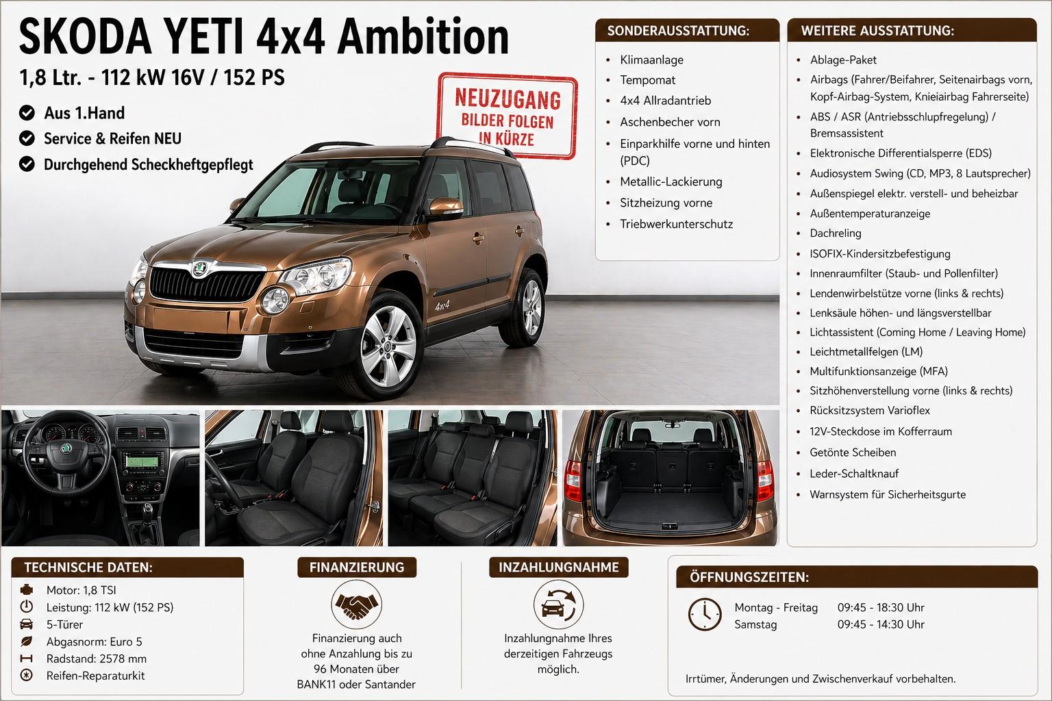 Skoda Yeti 4x4 1.Hand.83tkm AUTOMATIK.SHZ.AHK.PDC