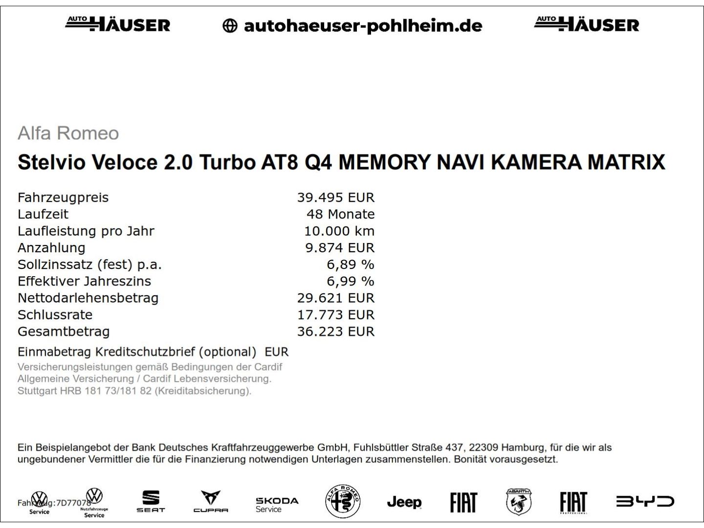 Alfa Romeo Stelvio Veloce 2.0 Turbo AT8 Q4 MEMORY NAVI KAME imagem 2