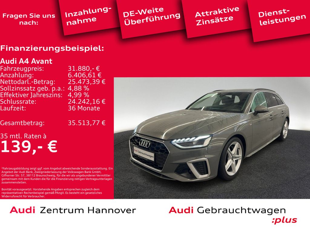 A4 Avant S line 40 TFSI quattro AHK LED Kamera v