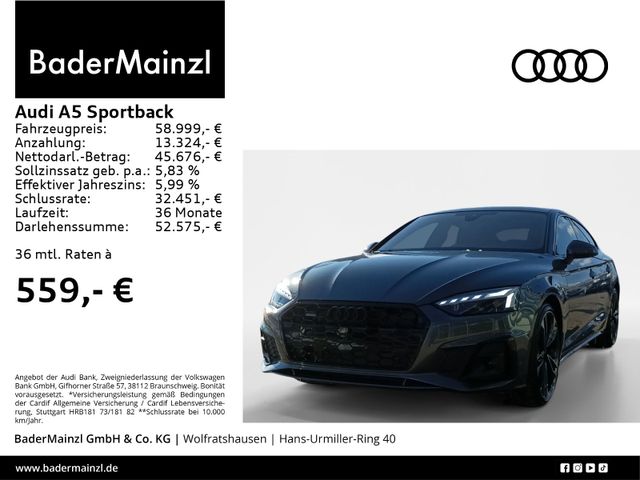 Audi A5 Sportback 40 TDI quattro S line AHK HUD Matri