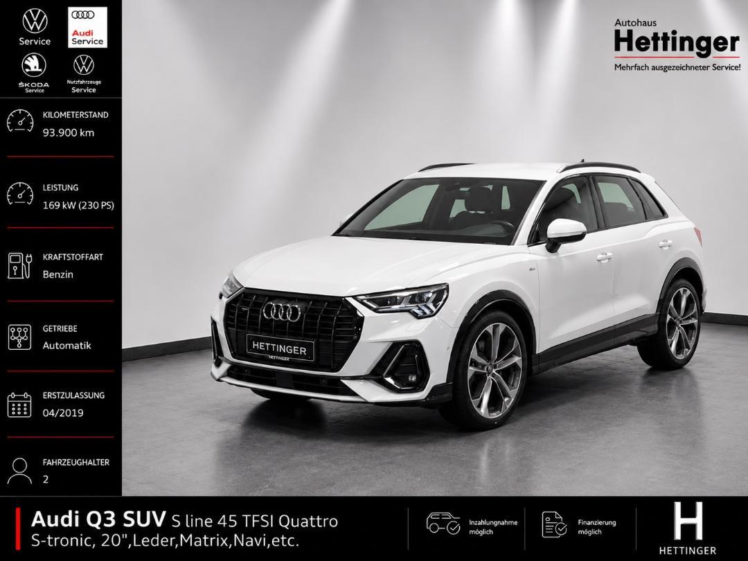 Audi Q3 SUV S line 45 TFSI Quattro S-tronic, 20",Lede