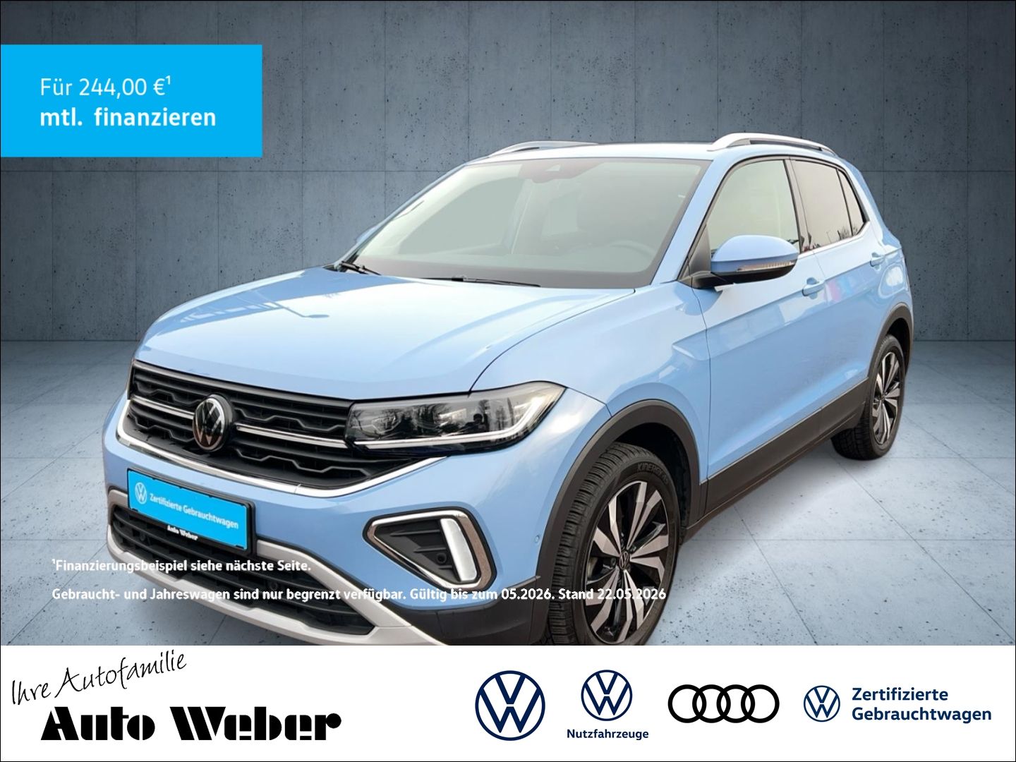 Volkswagen T-Cross 1.0 TSI Style Leas ab 199€ brutto exkl. 